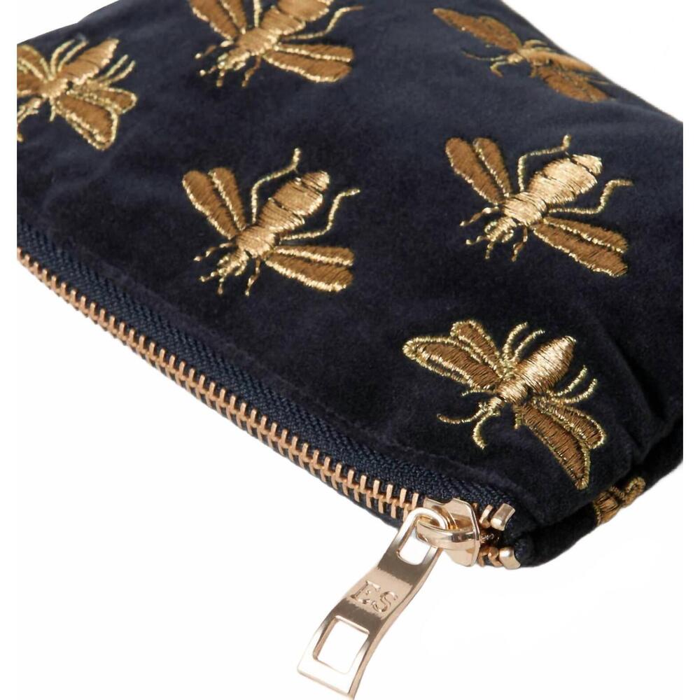 NEW ELIZABETH SCARLETT women's honey bee coin purse in charcoal - Picture 2 of 3